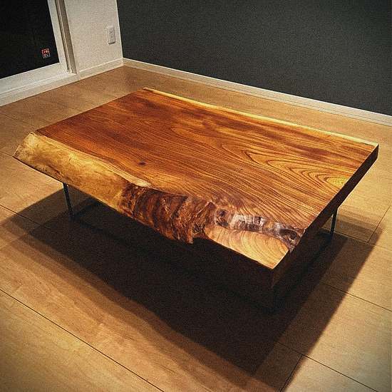 欅一枚板　ローテーブル